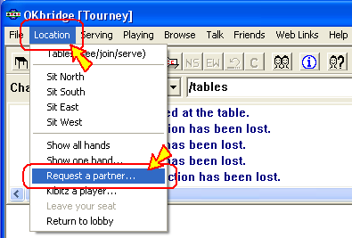 click "Request a partner..." from the Location menu