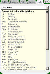 Chat abbreviations